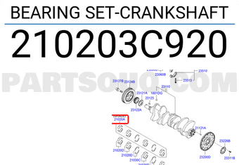 Hyundai / KIA 210203C920 BEARING SET-CRANKSHAFT
