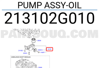 Hyundai / KIA 213102G010 PUMP ASSY-OIL