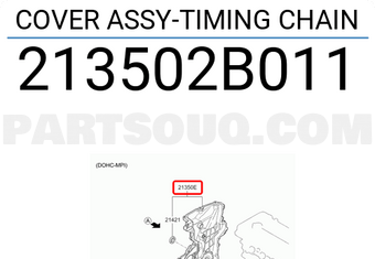 Hyundai / KIA 213502B011 COVER ASSY-TIMING CHAIN