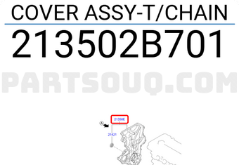 Hyundai / KIA 213502B701 COVER ASSY-T/CHAIN