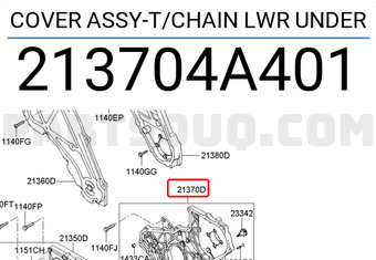Hyundai / KIA 213704A401 COVER ASSY-T/CHAIN LWR UNDER