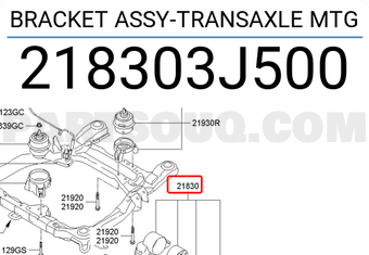 Hyundai / KIA 218303J500 BRACKET ASSY-TRANSAXLE MTG