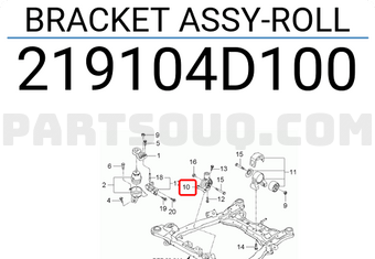 Hyundai / KIA 219104D100 BRACKET ASSY-ROLL
