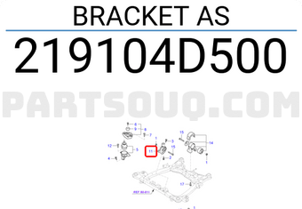 Hyundai / KIA 219104D500 BRACKET AS