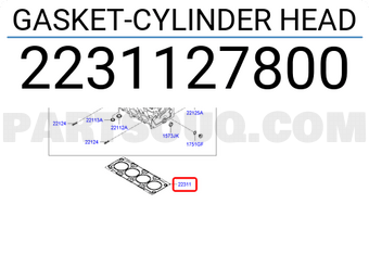 Hyundai / KIA 2231127800 GASKET-CYLINDER HEAD