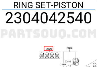 Hyundai / KIA 2304042540 RING SET-PISTON