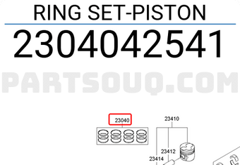 Hyundai / KIA 2304042541 RING SET-PISTON