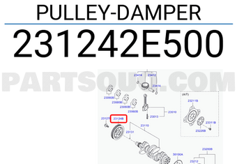 Hyundai / KIA 231242E500 PULLEY-DAMPER