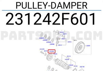Hyundai / KIA 231242F601 PULLEY-DAMPER