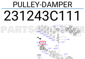 Hyundai / KIA 231243C111 PULLEY-DAMPER