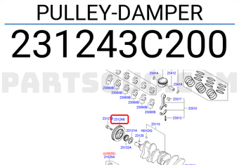 Hyundai / KIA 231243C200 PULLEY-DAMPER