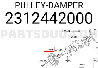 Hyundai / KIA 2312442000 PULLEY-DAMPER