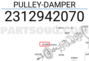 Hyundai / KIA 2312942070 PULLEY-DAMPER