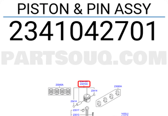 Hyundai / KIA 2341042701 PISTON & PIN ASSY