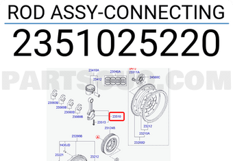 Hyundai / KIA 2351025220 ROD ASSY-CONNECTING
