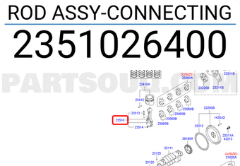 Hyundai / KIA 2351026400 ROD ASSY-CONNECTING