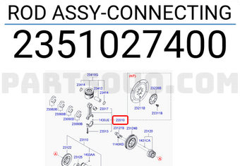 Hyundai / KIA 2351027400 ROD ASSY-CONNECTING