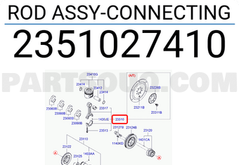 Hyundai / KIA 2351027410 ROD ASSY-CONNECTING