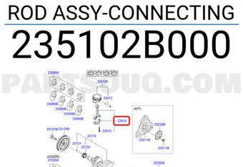 Hyundai / KIA 235102B000 ROD ASSY-CONNECTING