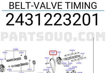 Hyundai / KIA 2431223201 BELT-VALVE TIMING