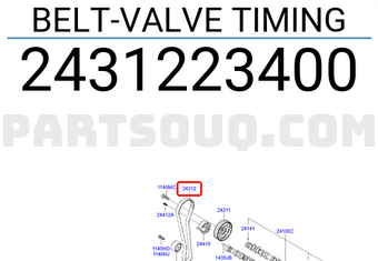Hyundai / KIA 2431223400 BELT-VALVE TIMING