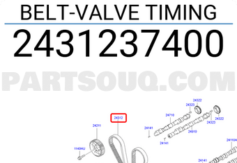 Hyundai / KIA 2431237400 BELT-VALVE TIMING