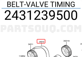 Hyundai / KIA 2431239500 BELT-VALVE TIMING