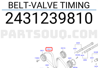 Hyundai / KIA 2431239810 BELT-VALVE TIMING