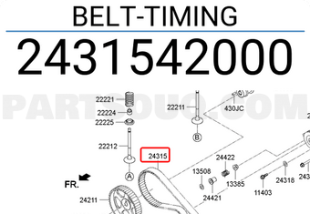 Hyundai / KIA 2431542000 BELT-TIMING