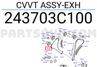 Hyundai / KIA 243703C100 CVVT ASSY-EXH
