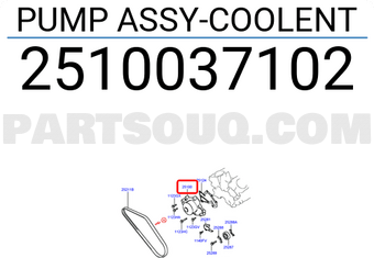 Hyundai / KIA 2510037102 PUMP ASSY-COOLENT