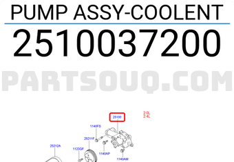 Hyundai / KIA 2510037200 PUMP ASSY-COOLENT