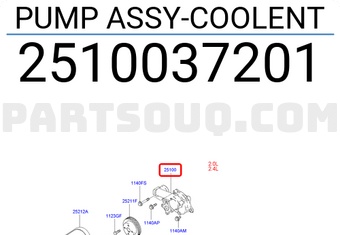 Hyundai / KIA 2510037201 PUMP ASSY-COOLENT