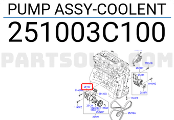Hyundai / KIA 251003C100 PUMP ASSY-COOLENT