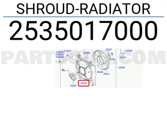 Hyundai / KIA 2535017000 SHROUD-RADIATOR