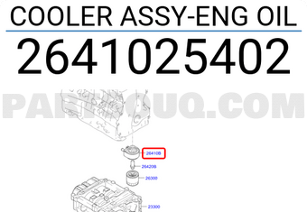 Hyundai / KIA 2641025402 COOLER ASSY-ENG OIL