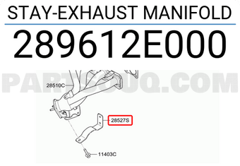 Hyundai / KIA 289612E000 STAY-EXHAUST MANIFOLD