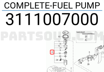 Hyundai / KIA 3111007000 COMPLETE-FUEL PUMP