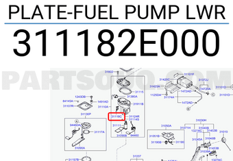 Hyundai / KIA 311182E000 PLATE-FUEL PUMP LWR