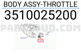 Hyundai / KIA 3510025200 BODY ASSY-THROTTLE