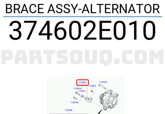Hyundai / KIA 374602E010 BRACE ASSY-ALTERNATOR