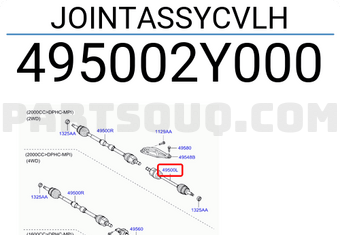 Hyundai / KIA 495002Y000 JOINTASSYCVLH
