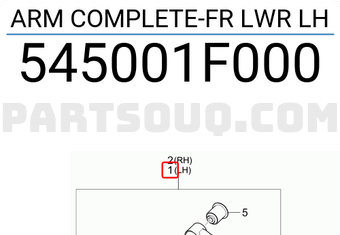 Hyundai / KIA 545001F000 ARM COMPLETE-FR LWR LH
