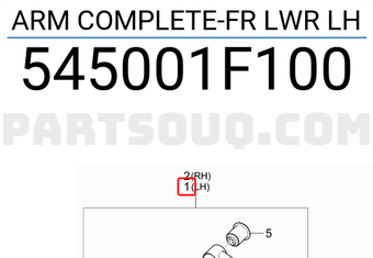 Hyundai / KIA 545001F100 ARM COMPLETE-FR LWR LH