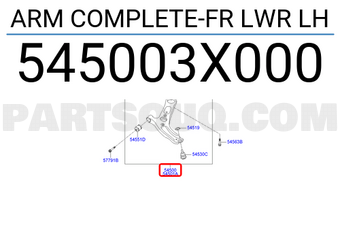 Hyundai / KIA 545003X000 ARM COMPLETE-FR LWR LH