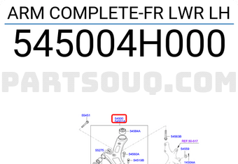 Hyundai / KIA 545004H000 ARM COMPLETE-FR LWR LH
