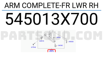 Hyundai / KIA 545013X700 ARM COMPLETE-FR LWR RH