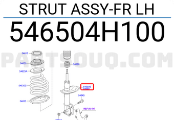 Hyundai / KIA 546504H100 STRUT ASSY-FR LH