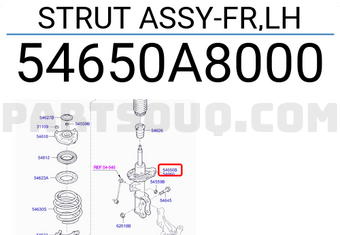 Hyundai / KIA 54650A8000 STRUT ASSY-FR,LH