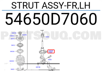 Hyundai / KIA 54650D7060 STRUT ASSY-FR,LH